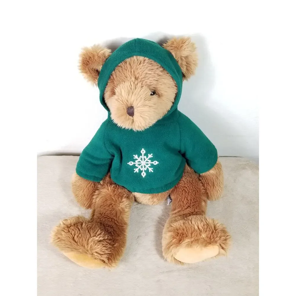 RUSS Teddy Bear Green Hooded Sweatshirt Large 18